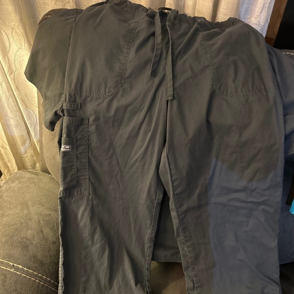 Unisex Gray Cherokee Core Stretch Scrub Set - Picture 2 of 4